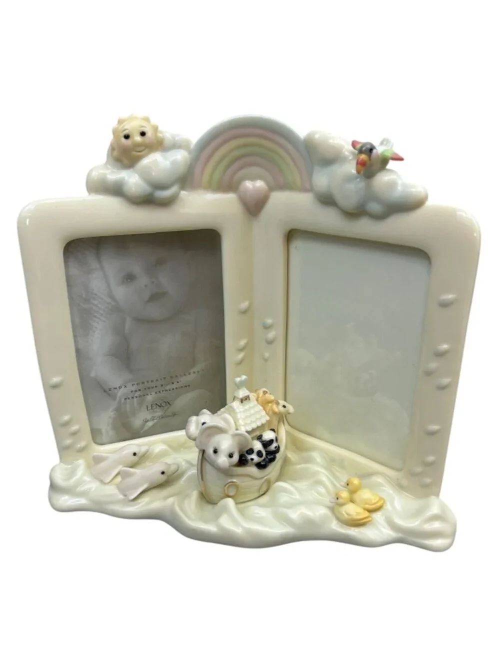 Lenox Noah’s Ark Frame Baby Animals Porcelain Nursery Photo Frame 3.5x5